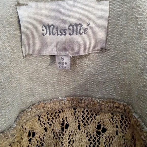 MISS ME SMALL OLIVE GREEN DENIM JACKET WITH HOODY - Picture 9 of 12